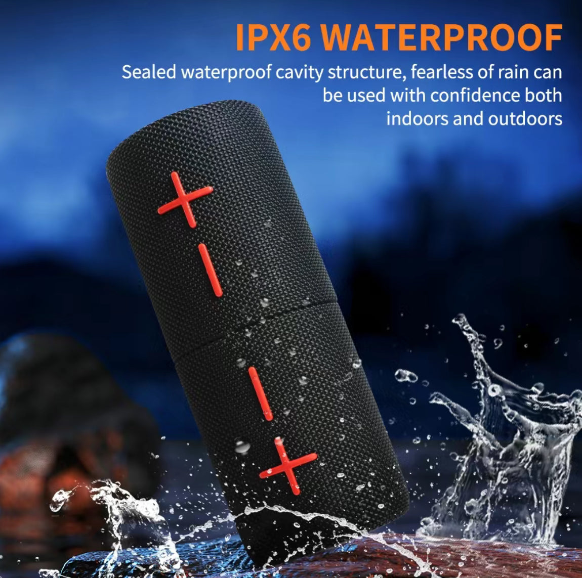 2 in 1 Portable Splittable Bluetooth Speaker, Waterproof Split Wireless Speaker Bluetooth