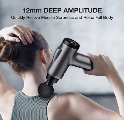 Massage Gun Deep Tissue, Handheld Electric Muscle Massager, High Intensity Percussion Massage Device for Pain Relief with 9 Attachments & 30 Speed